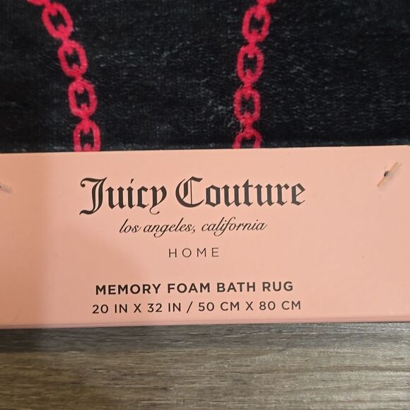 Juicy Couture Home Logo Heart Pattern Memory Foam Bath Rug - Picture 7 of 8